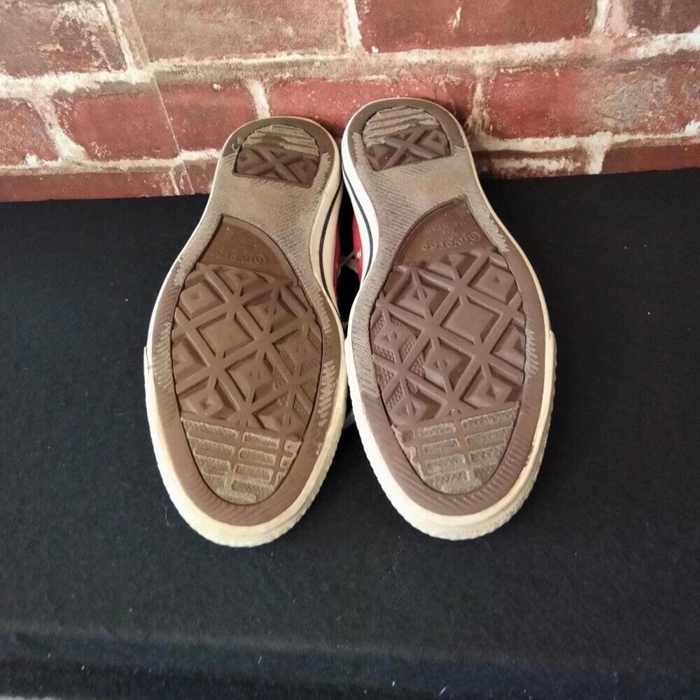 Converse Red Low Top Canvas Sneakers - Picture 5 of 9